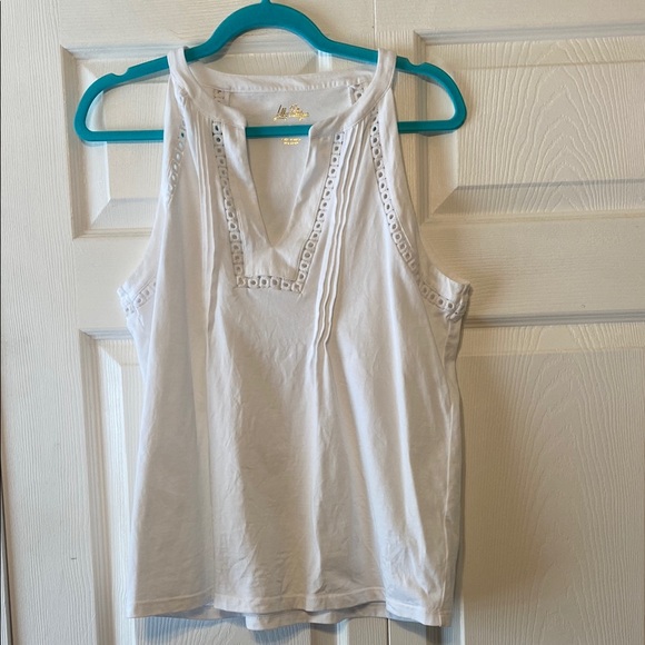 Lilly Pulitzer Isaac Top in White - Picture 1 of 2